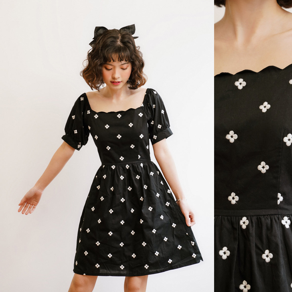 bleubird_black_fifi_sundress_embroidered_floral_cotton_mini_dress_XS_S_M