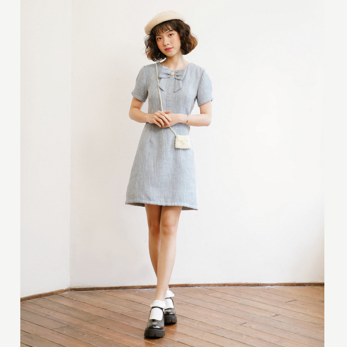 bleubird_blue_katie_tweed_mini_bowie_dress_XS_S_M